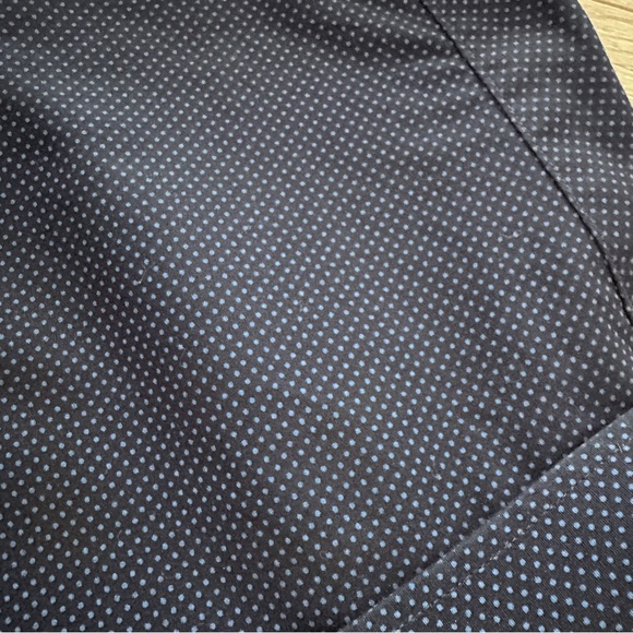 Men’s 4X Cotton Button Down Dress Shirt- Navy Micro Dot - Picture 3 of 10